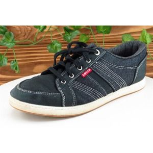 Levi's Youth‎ Boys Shoes Sz 6 M Black Fabric Fashion Sneakers